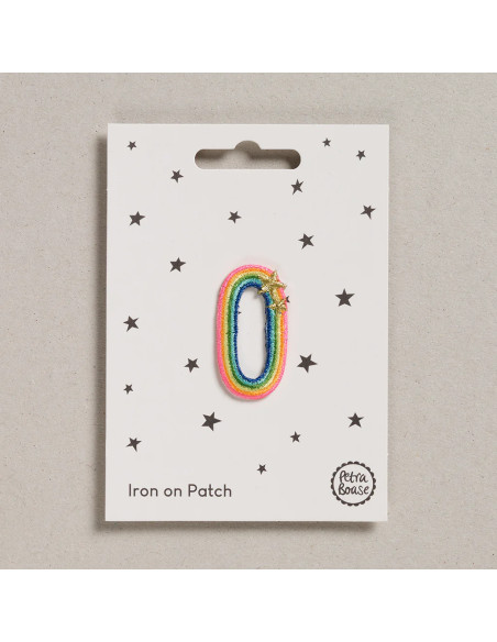 Iron-on patch - Rainbow number 0