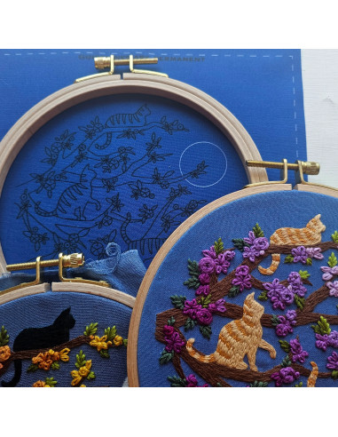 Embroidery Kit - Catwalk Full Moon
