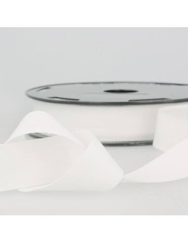 Cotton twill tape - White