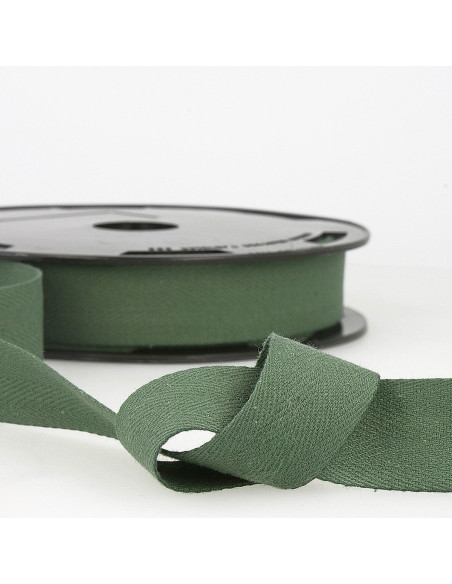 Twill cotton ribbon - Fir green