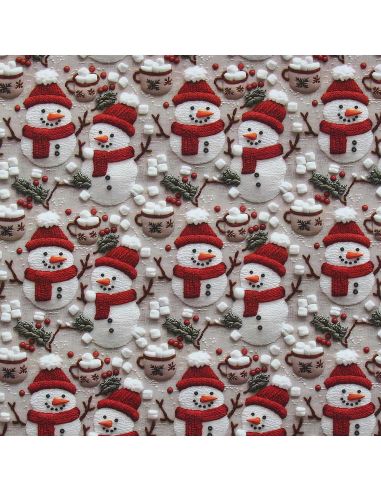 Cotton poplin fabric - Gray and white marshmallow