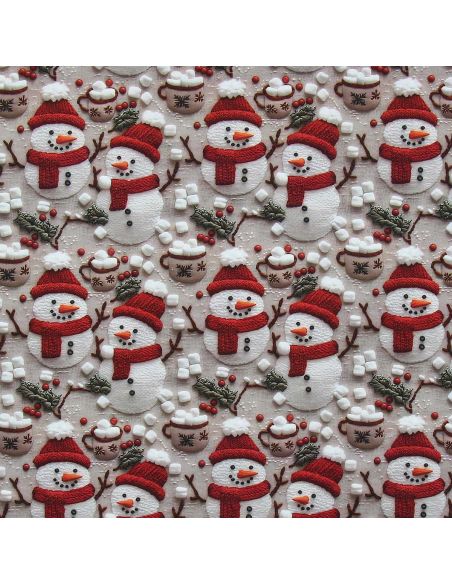 Cotton poplin fabric - Gray and white marshmallow
