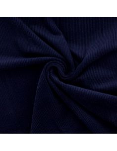 Cotton corduroy fabric - Navy blue
