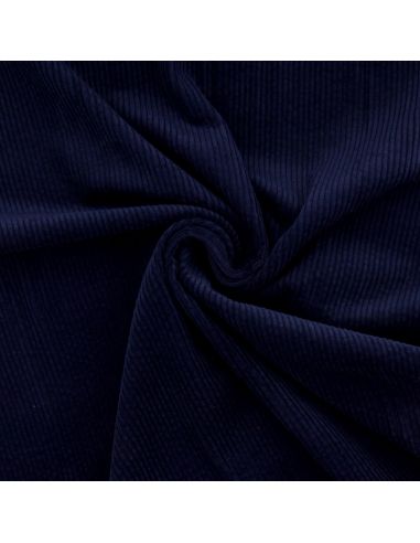 Cotton corduroy fabric - Navy blue