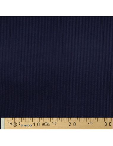 Cotton corduroy fabric - Navy blue
