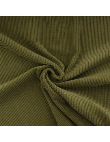 Cotton corduroy fabric - Olive