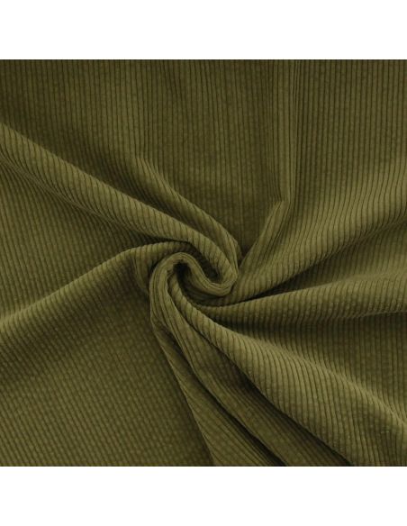 Cotton corduroy fabric - Olive