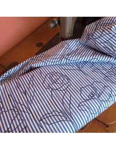 Alyzée striped and floral cotton fabric - My Dress Made