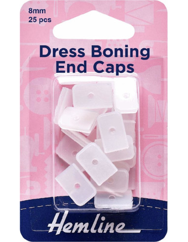 Protective tips for 8 mm rigilene boning