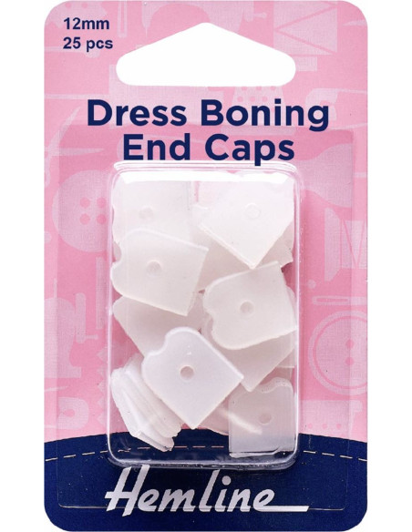 Protective tips for 12 mm rigilene boning