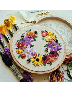 Embroidery Kit - Bumblebee Bouquet 2