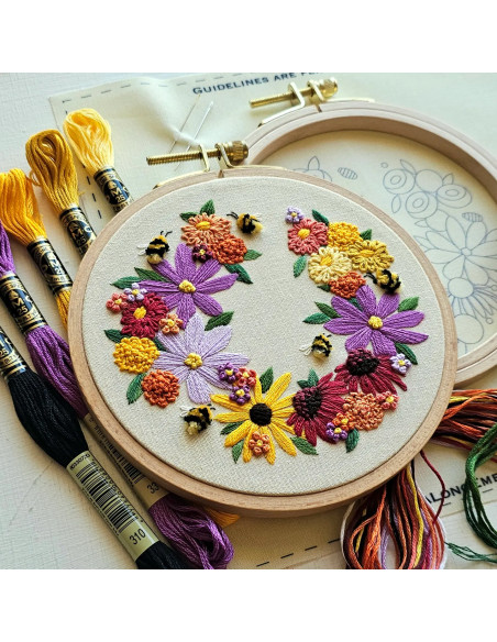 Embroidery Kit - Bumblebee Bouquet