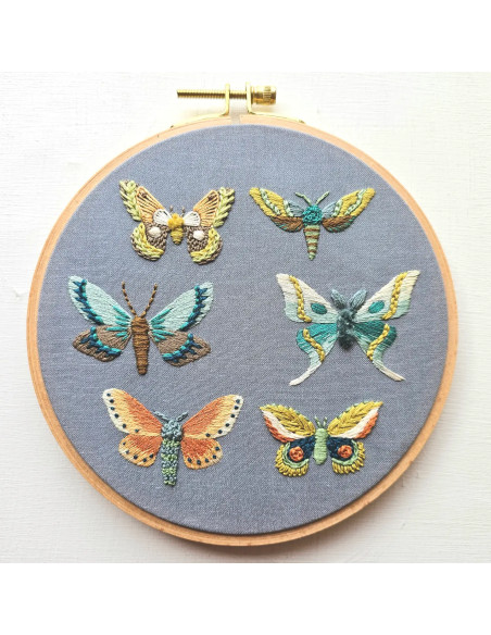 Embroidery Kit - Moth Sampler