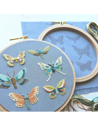 Embroidery Kit - Moth Sampler