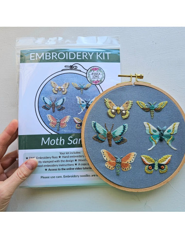 Embroidery Kit - Moth Sampler