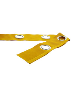 Matte silver eyelet band - Mustard yellow