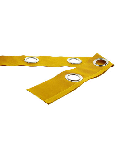 Matte silver eyelet band - Mustard yellow
