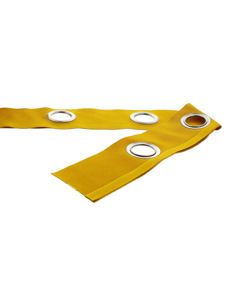 Matte silver eyelet band - Mustard yellow