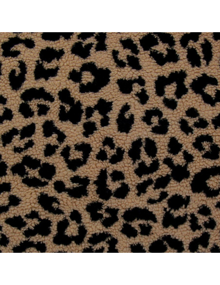 Teddy boucle fleece fabric - Leopard