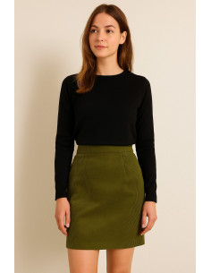 Cotton corduroy fabric - Olive 2