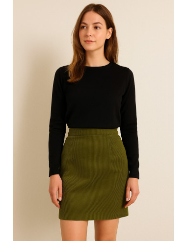 Cotton corduroy fabric - Olive