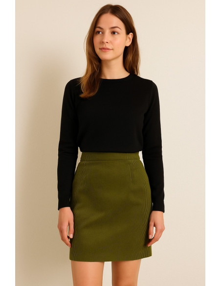 Cotton corduroy fabric - Olive