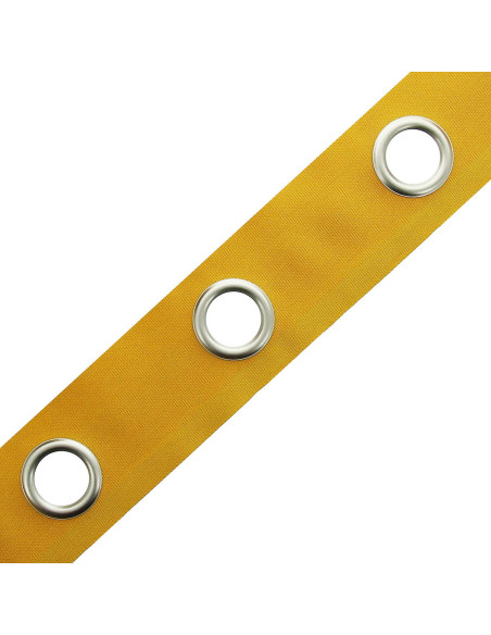 Matte silver eyelet band - Mustard yellow