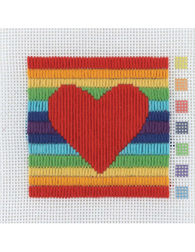 Mon 1er kit canevas -  Coeur
