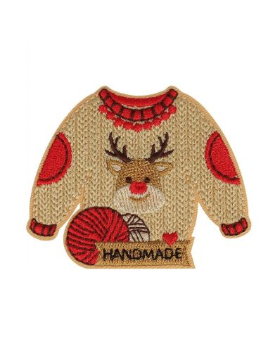 Iron-on Christmas sweater patch