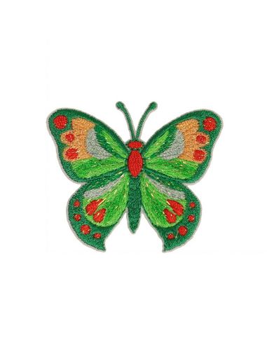 Iron-on butterfly patch - Green