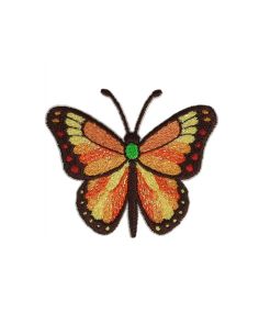 Iron-on butterfly patch - Orange