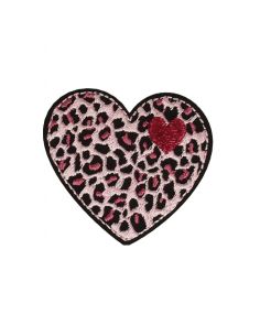 Iron-on patch heart - Pink Panther