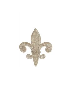 Iron-on patch fleur de lys - Silver