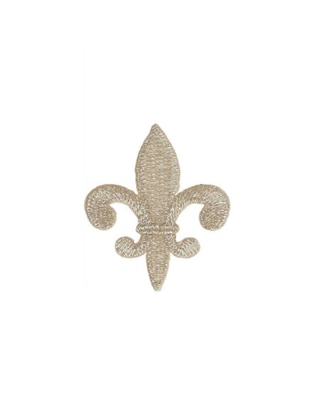 Iron-on patch fleur de lys - Silver