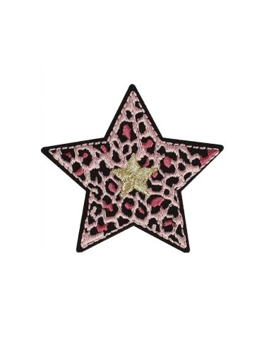 Iron-on star patch - Pink Panther