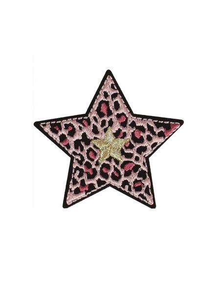 Iron-on star patch - Pink Panther