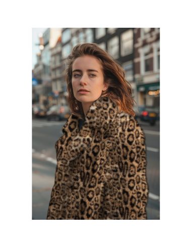 Faux animal fur fabric - Panther