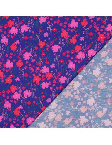 Viscose fabric - Country blue