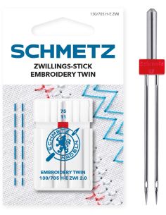 Schmetz double embroidery needle