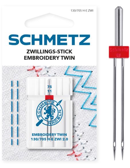 Schmetz double embroidery needle
