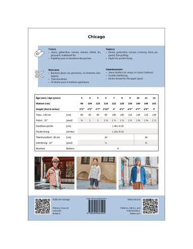 Children's Jacket Pattern Chicago - Ikatee