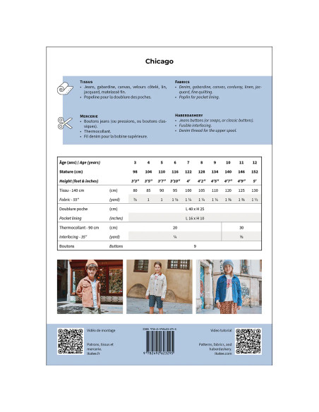 Children's Jacket Pattern Chicago - Ikatee