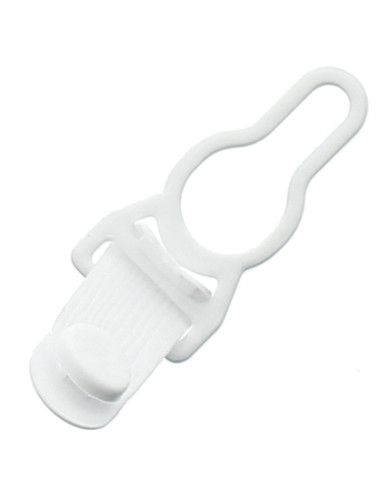 Metal garter belt loop - White