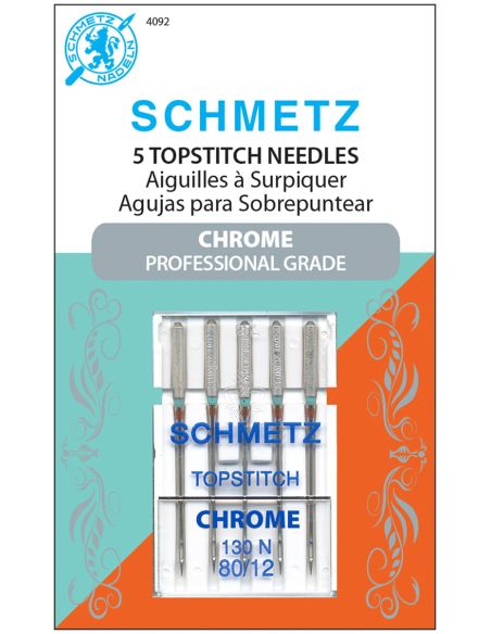 Chrome topstitch needles Schmetz