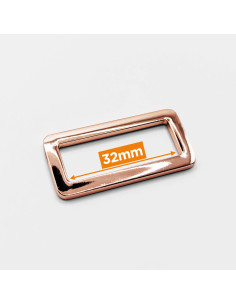 Rectangular metal buckle - Rose gold 32 mm