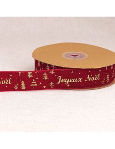 Merry Christmas velvet ribbon - Red