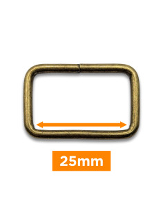 Rectangular buckle - Bronze 25 mm