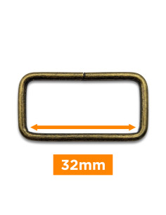 Rectangular buckle - Bronze 32 mm