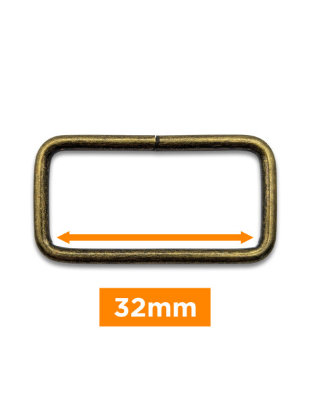 Rectangular buckle - Bronze 32 mm