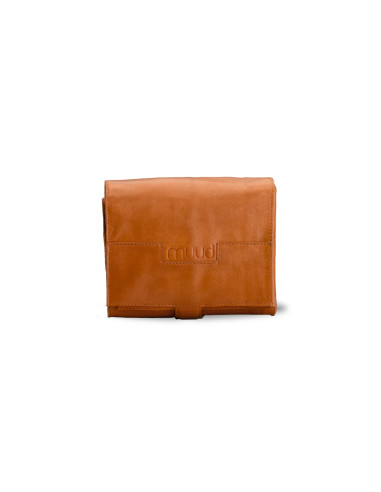 Etui de rangement en cuir pour aiguilles circulaires Muud Stockholm XL - Whisky